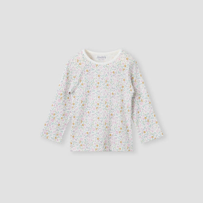 Juniors Embroidered T-shirt and Printed Pyjama Set