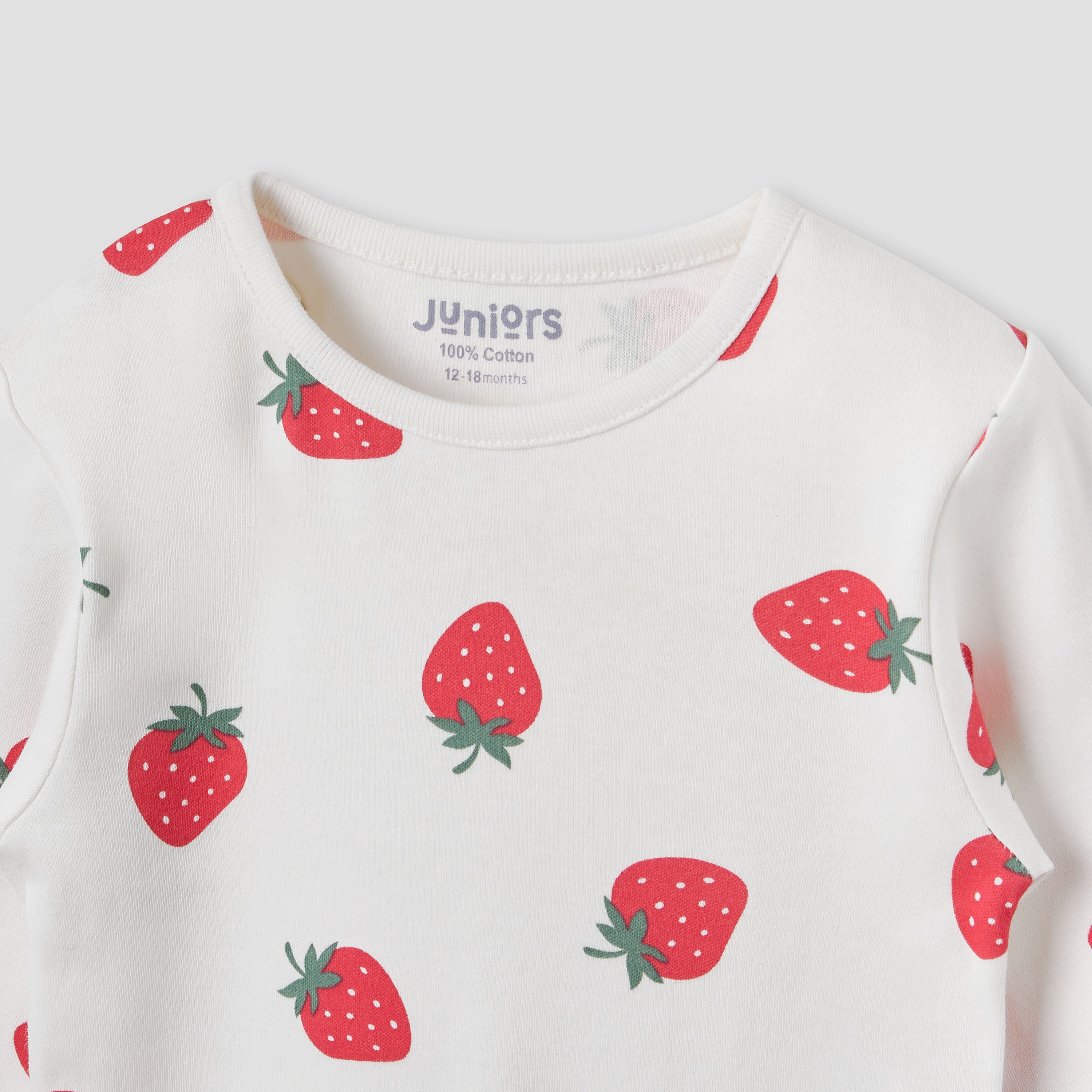 Juniors Strawberry Print T-shirt and Pyjama Set