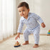 Juniors Cotton Collared Long Sleeves Pyjama Set with Nautical Print - Blue / 18-24 mths