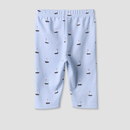 Juniors Cotton Collared Long Sleeves Pyjama Set with Nautical Print