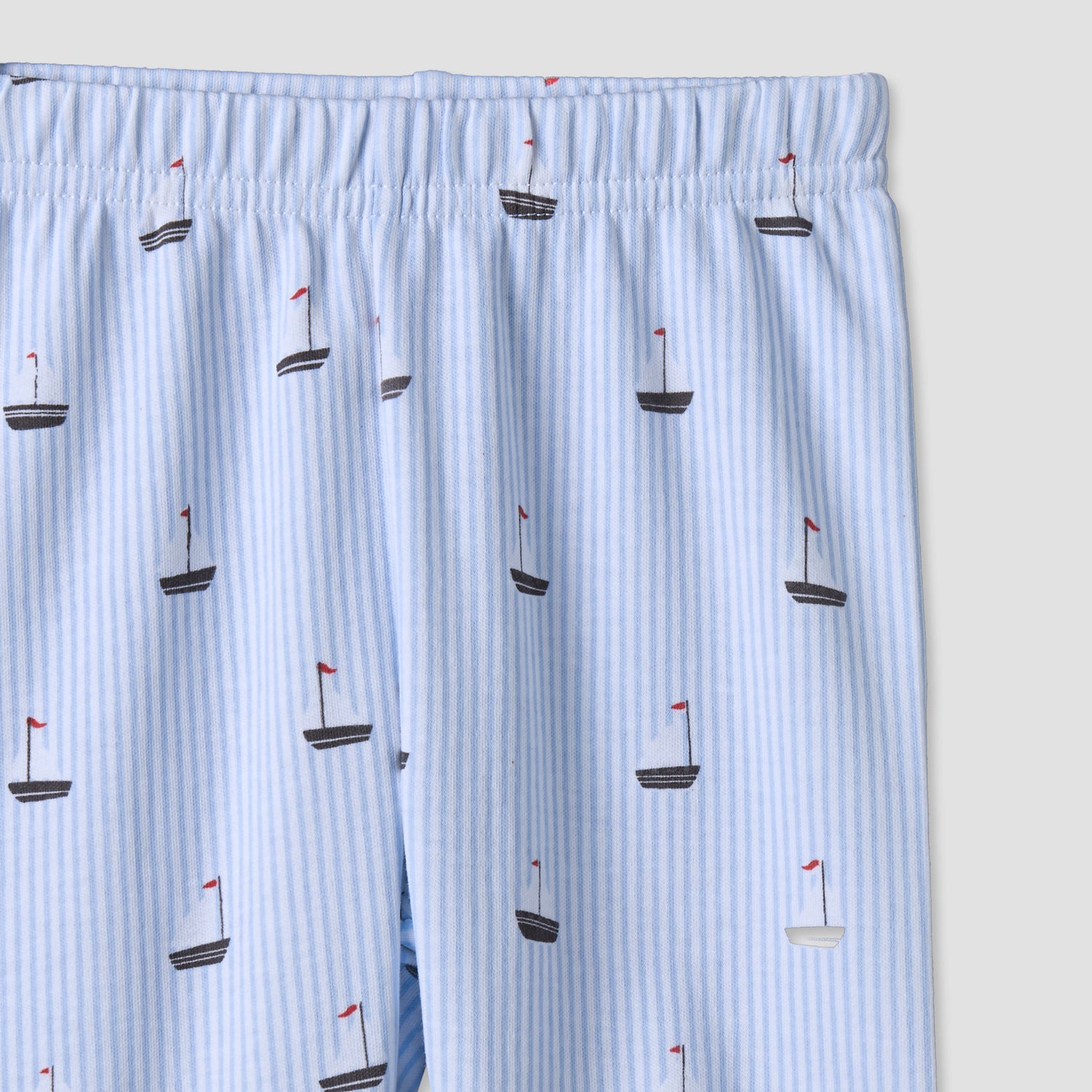 Juniors Cotton Collared Long Sleeves Pyjama Set with Nautical Print