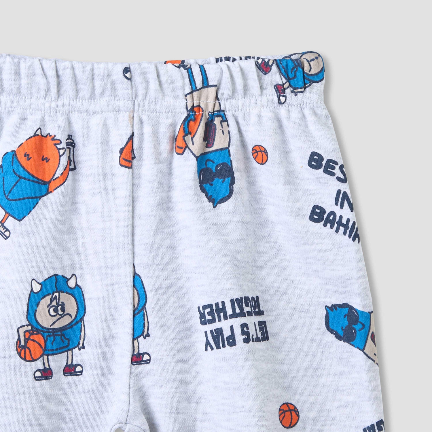 Juniors Cotton Round Neck Long Sleeves Pyjama Set with Graphic Print