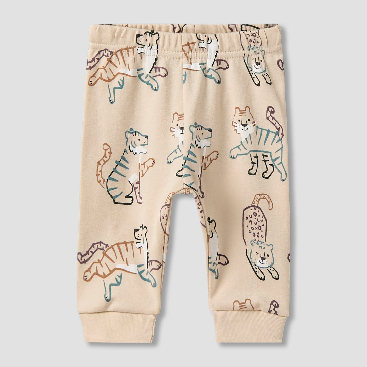 Juniors Cotton Long Sleeves Pyjama Set with Tiger Applique