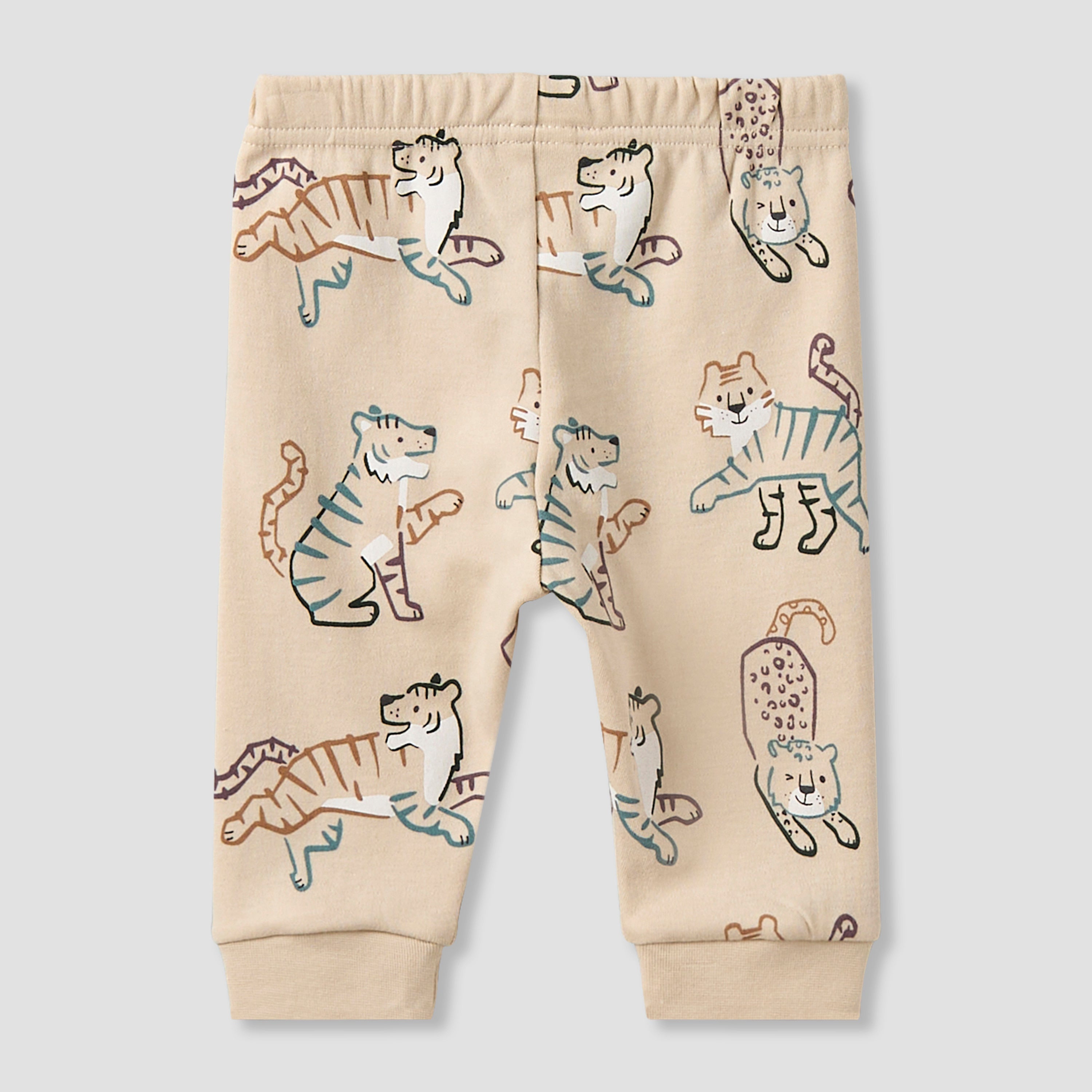 Juniors Cotton Long Sleeves Pyjama Set with Tiger Applique