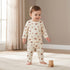 Juniors Cotton Crew Neck Long Sleeves Pyjama Set with Cookie Print - Beige / 12-18 mths