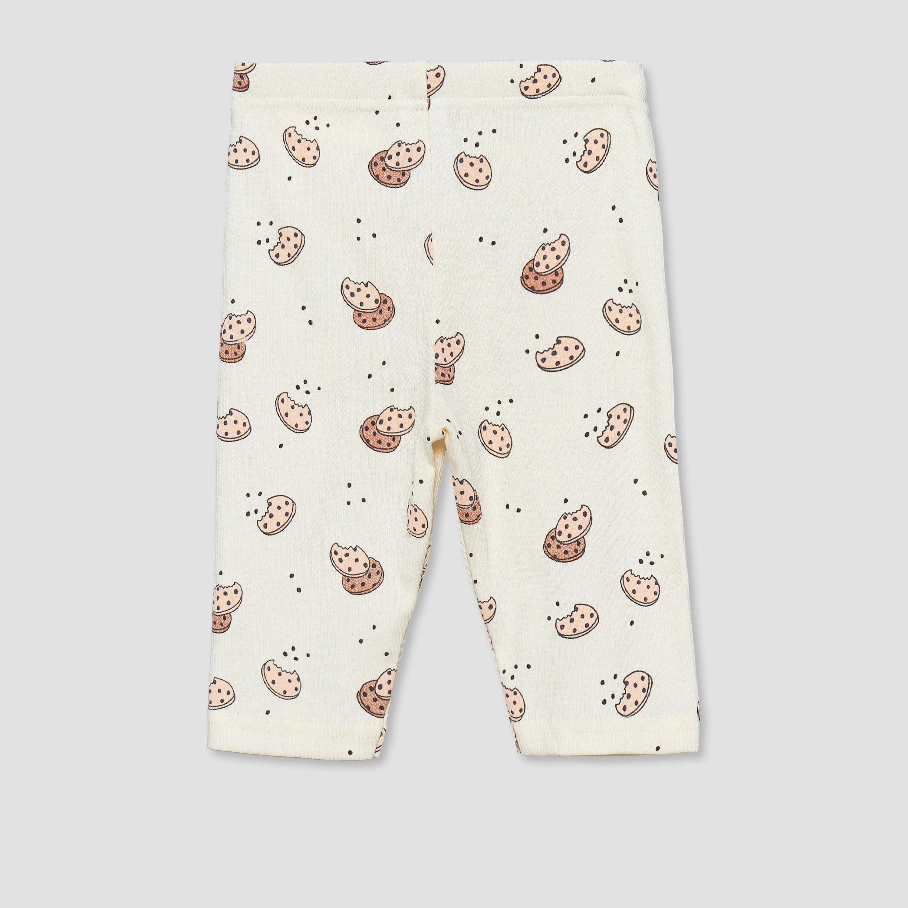 Juniors Cotton Crew Neck Long Sleeves Pyjama Set with Cookie Print