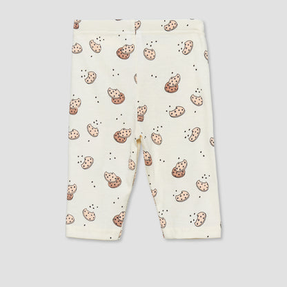 Juniors Cotton Crew Neck Long Sleeves Pyjama Set with Cookie Print
