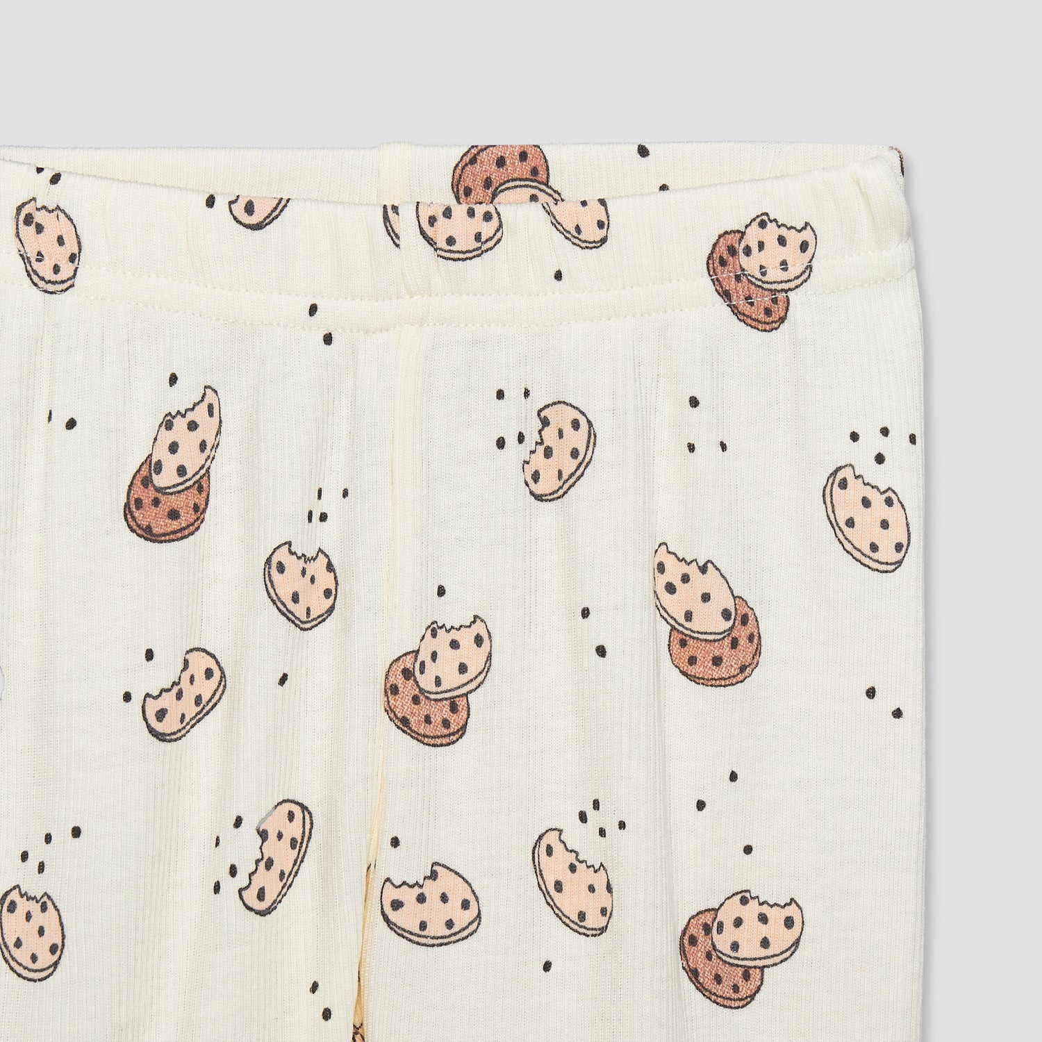 Juniors Cotton Crew Neck Long Sleeves Pyjama Set with Cookie Print