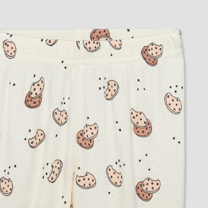 Juniors Cotton Crew Neck Long Sleeves Pyjama Set with Cookie Print