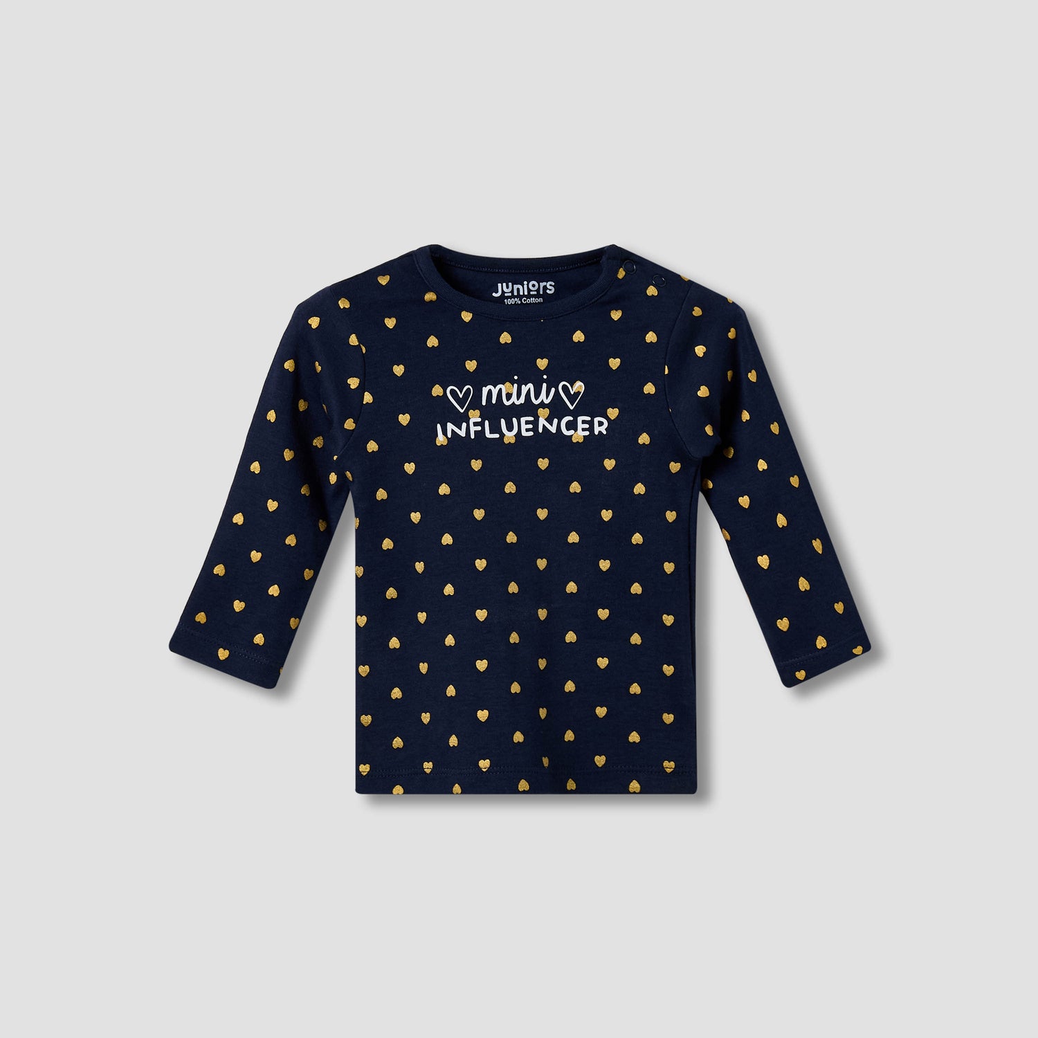 Juniors All-Over Heart Print T-shirt and Pyjama Set