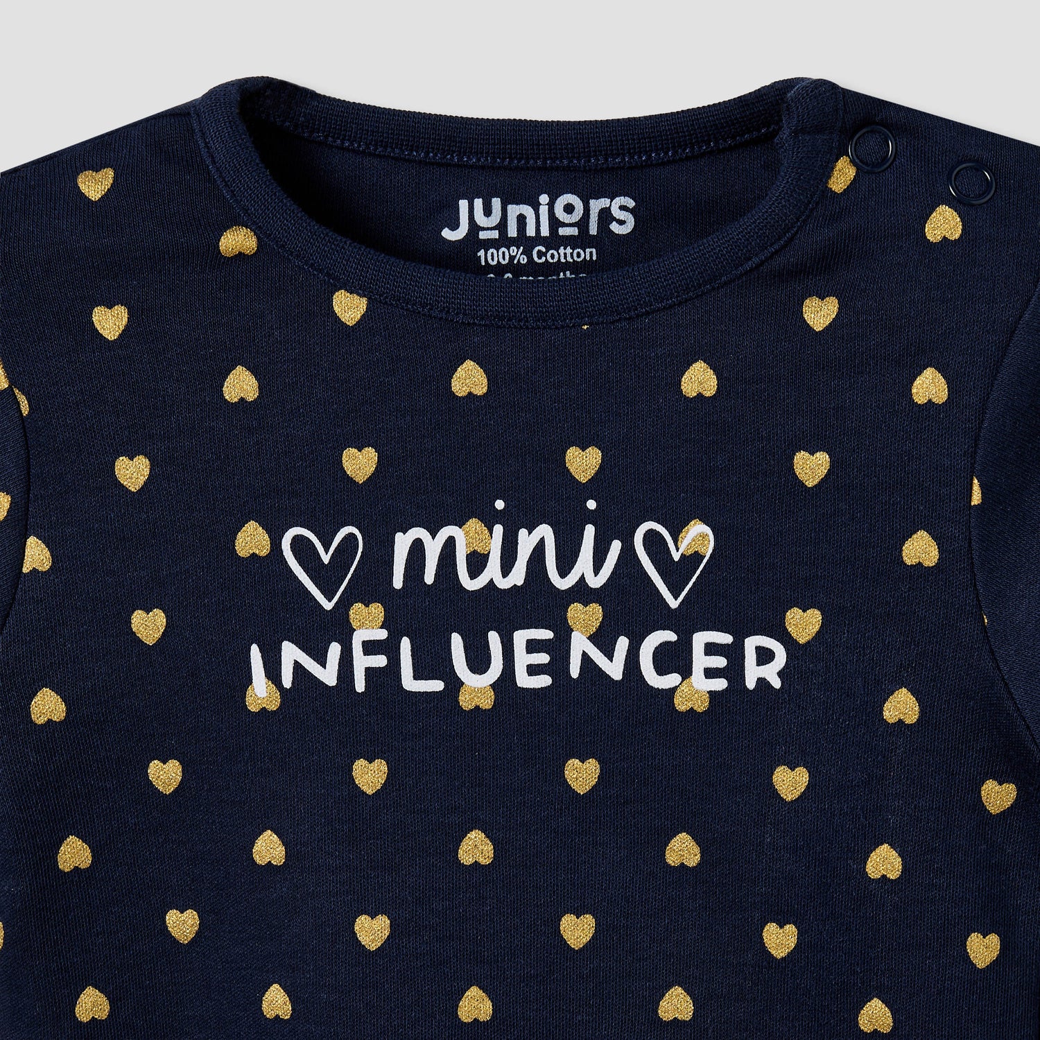 Juniors All-Over Heart Print T-shirt and Pyjama Set