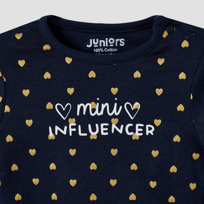 Juniors All-Over Heart Print T-shirt and Pyjama Set