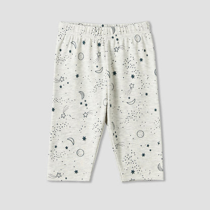 Pack of 4 Juniors Cotton Crew Neck Long Sleeves Pyjama Set with Space Print