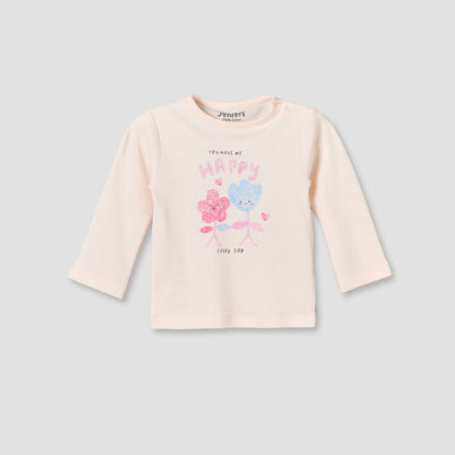 Pack of 4 Juniors Cotton Crew Neck Long Sleeves Pyjama Set with Floral Print
