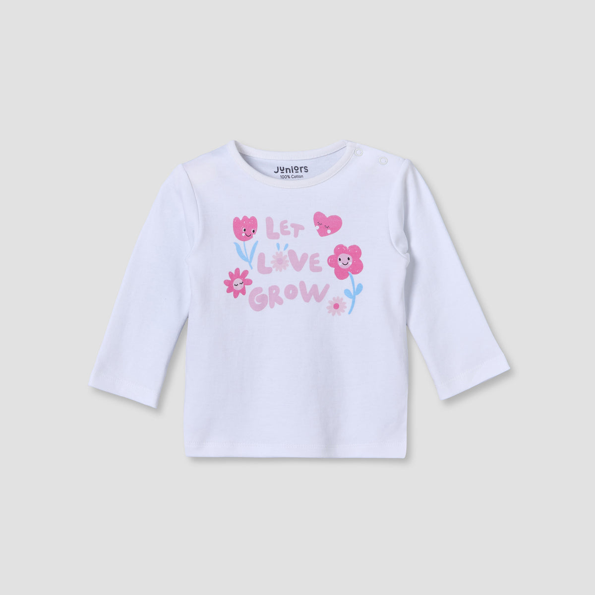 Pack of 4 Juniors Cotton Crew Neck Long Sleeves Pyjama Set with Floral Print