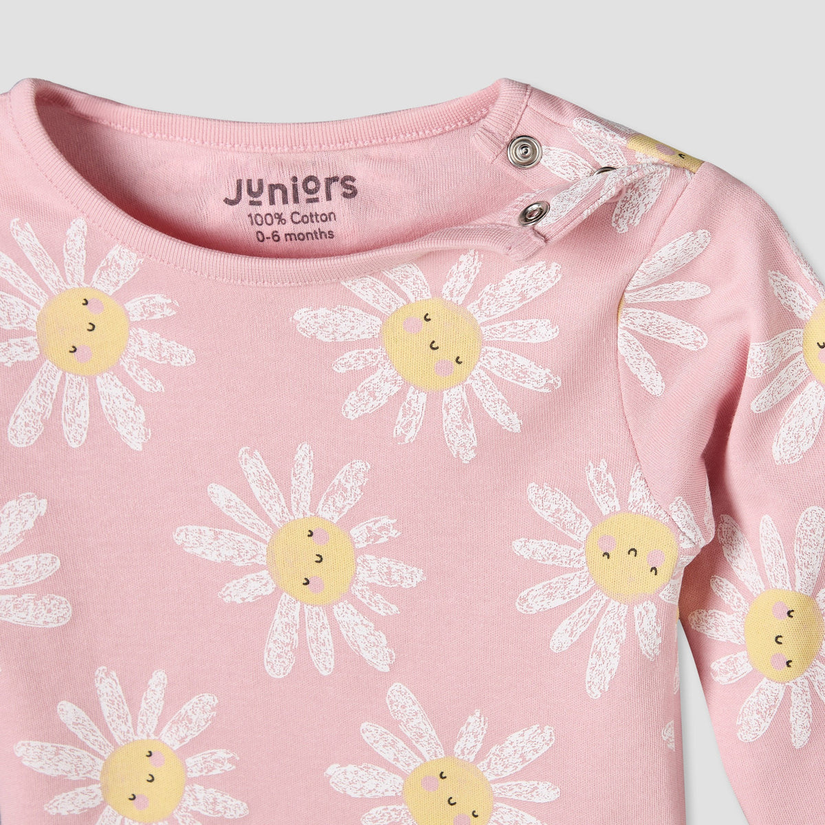 Pack of 4 Juniors Cotton Crew Neck Long Sleeves Pyjama Set with Floral Print