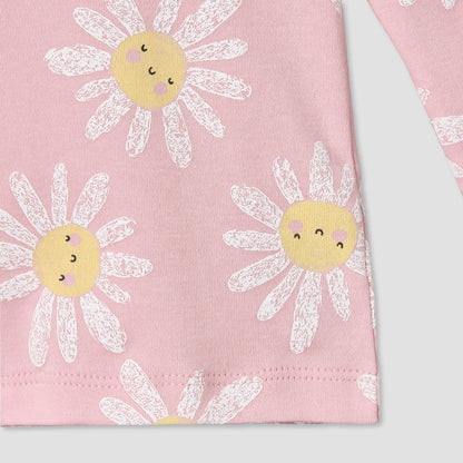 Pack of 4 Juniors Cotton Crew Neck Long Sleeves Pyjama Set with Floral Print