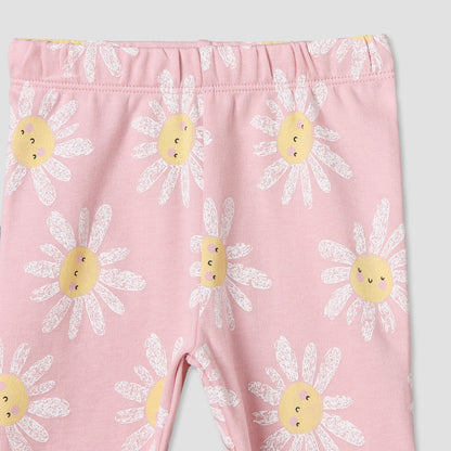 Pack of 4 Juniors Cotton Crew Neck Long Sleeves Pyjama Set with Floral Print
