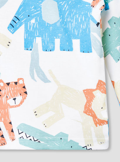 Juniors Animal Print T-shirt and Pyjama Set-baby-boys-clothing-nightwear-pyjamasets-image-5