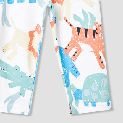 Juniors Animal Print T-shirt and Pyjama Set