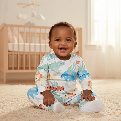Juniors Animal Print T-shirt and Pyjama Set