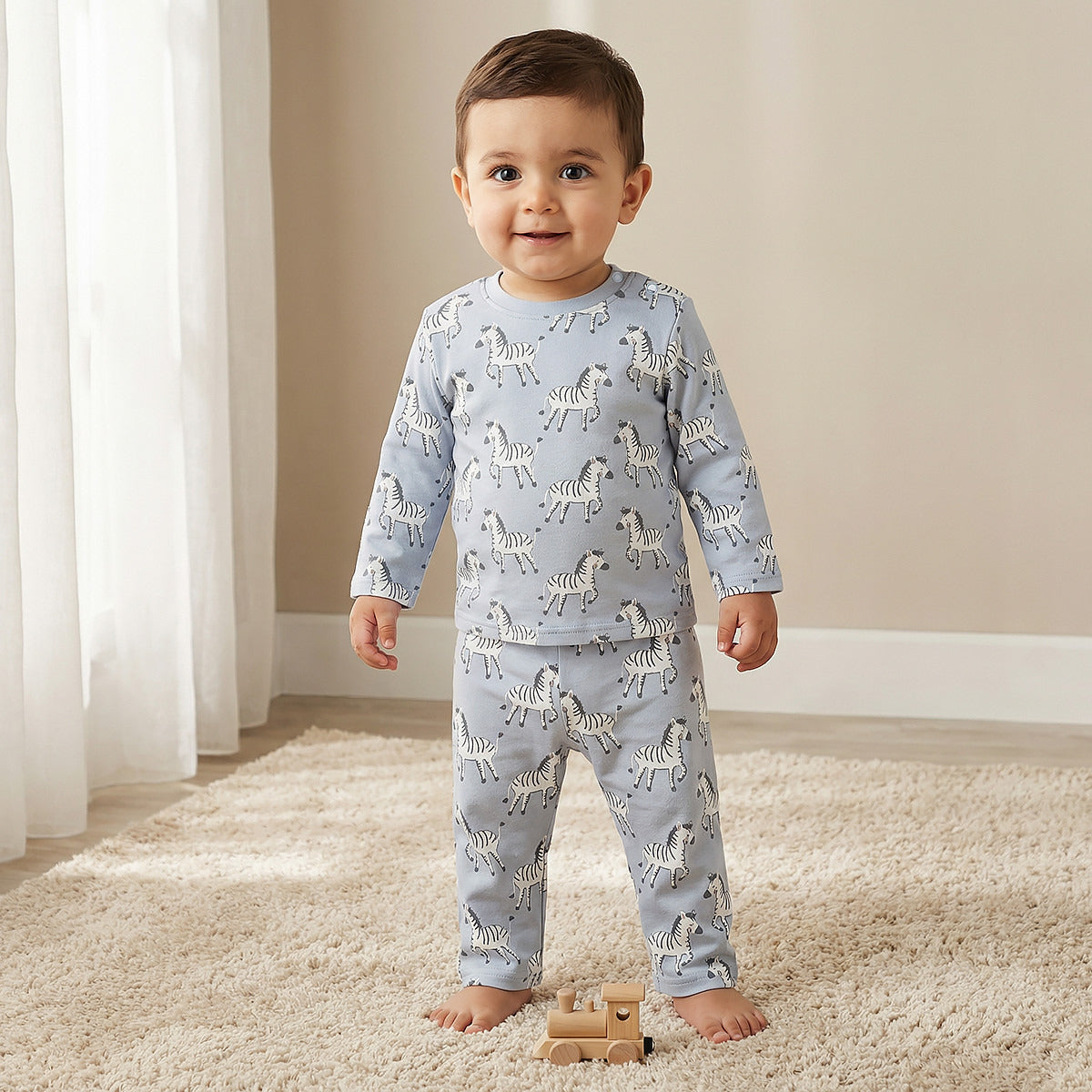 Juniors Bunny Print T-shirt and Pyjama Set