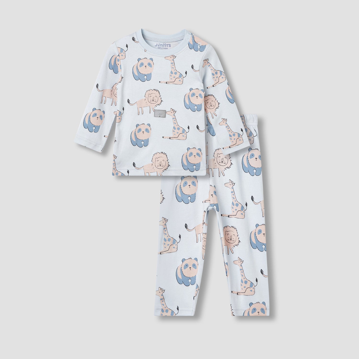 Juniors Animal Print T-shirt and Pyjama Set