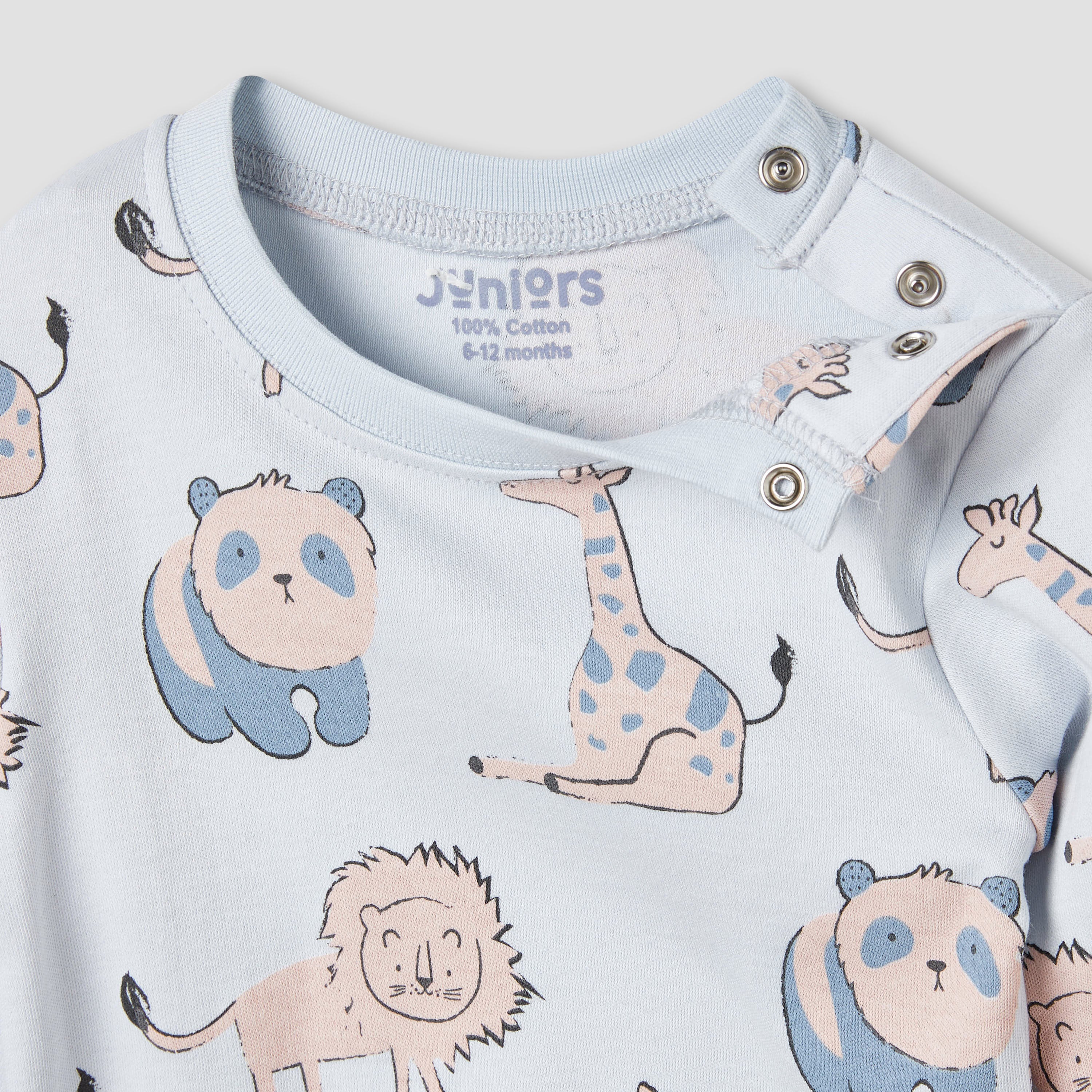 Juniors Animal Print T-shirt and Pyjama Set