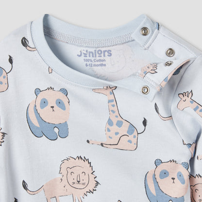 Juniors Animal Print T-shirt and Pyjama Set