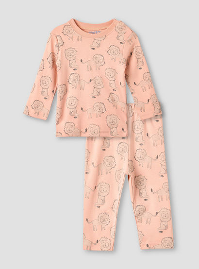 Juniors Pyjama Set with Print - Cotton - Long Sleeves - Crew Neck-baby-girls-clothing-nightwear-pyjamasets-image-2