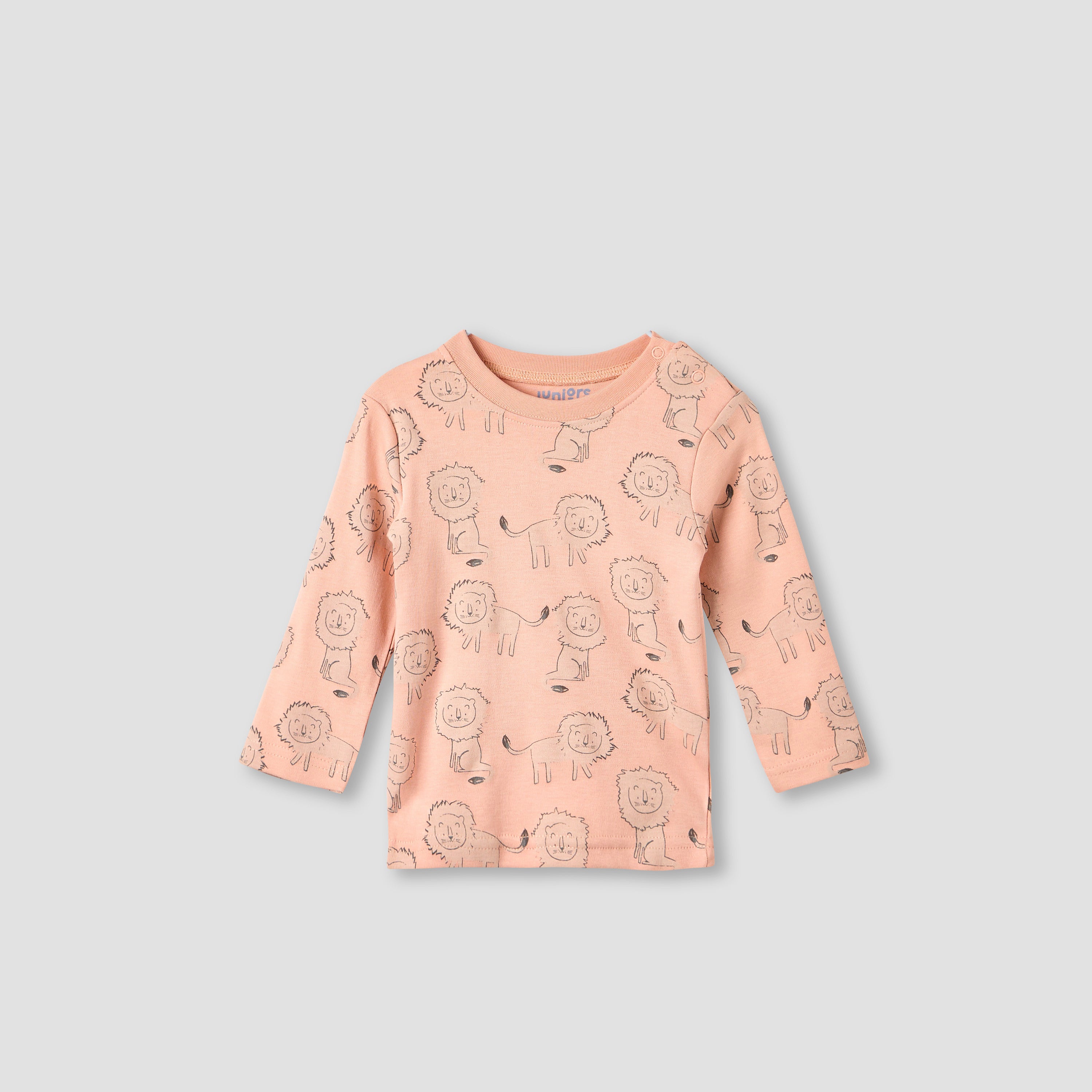 Juniors Pyjama Set with Print - Cotton - Long Sleeves - Crew Neck