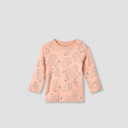 Juniors Pyjama Set with Print - Cotton - Long Sleeves - Crew Neck