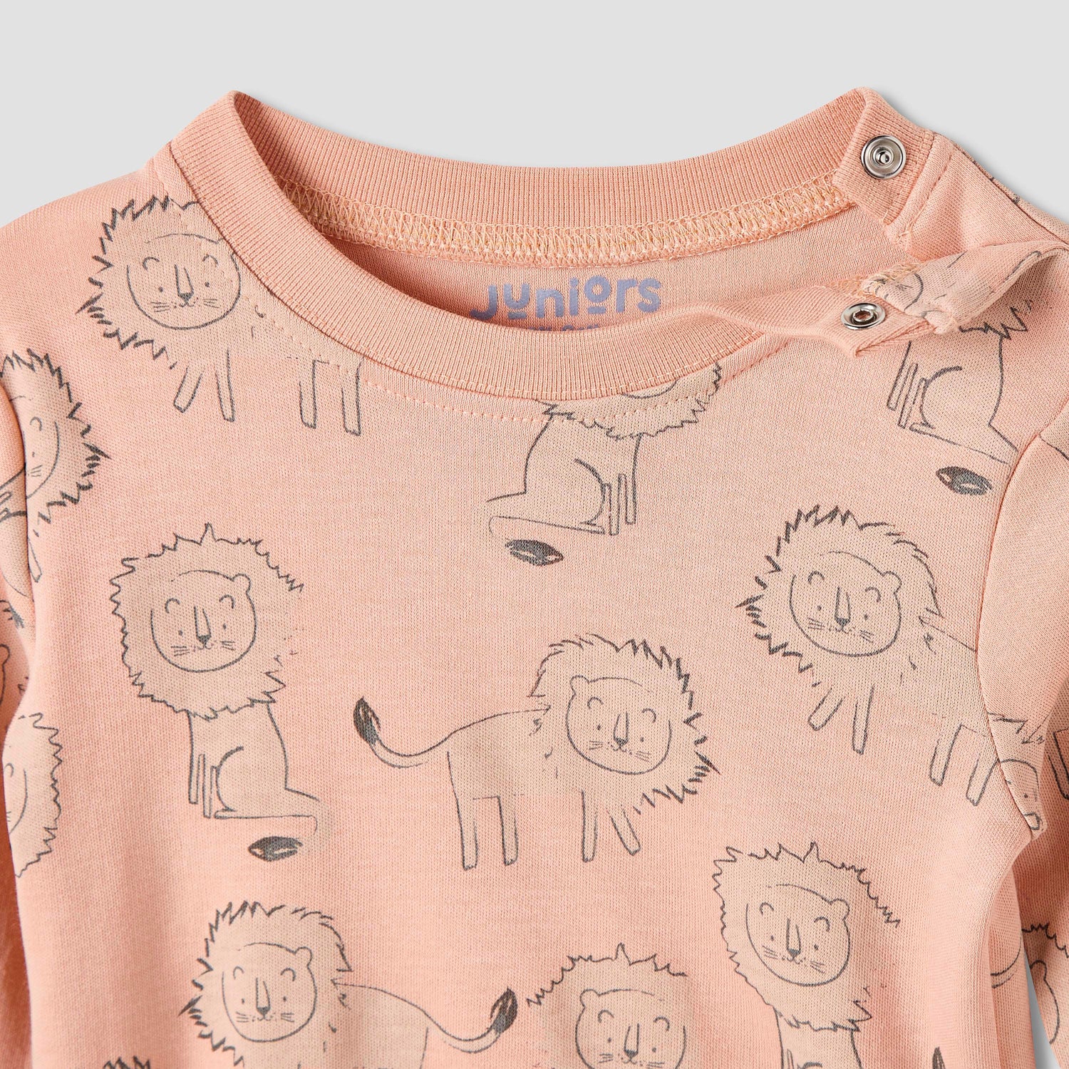 Juniors Pyjama Set with Print - Cotton - Long Sleeves - Crew Neck