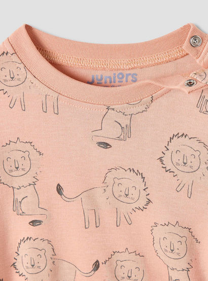 Juniors Pyjama Set with Print - Cotton - Long Sleeves - Crew Neck-baby-girls-clothing-nightwear-pyjamasets-image-5