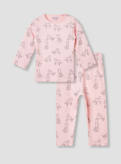Juniors Pyjama Set with Bear Print - Cotton - Long Sleeves - Crew Neck-baby-boys-clothing-nightwear-pyjamasets-image-2