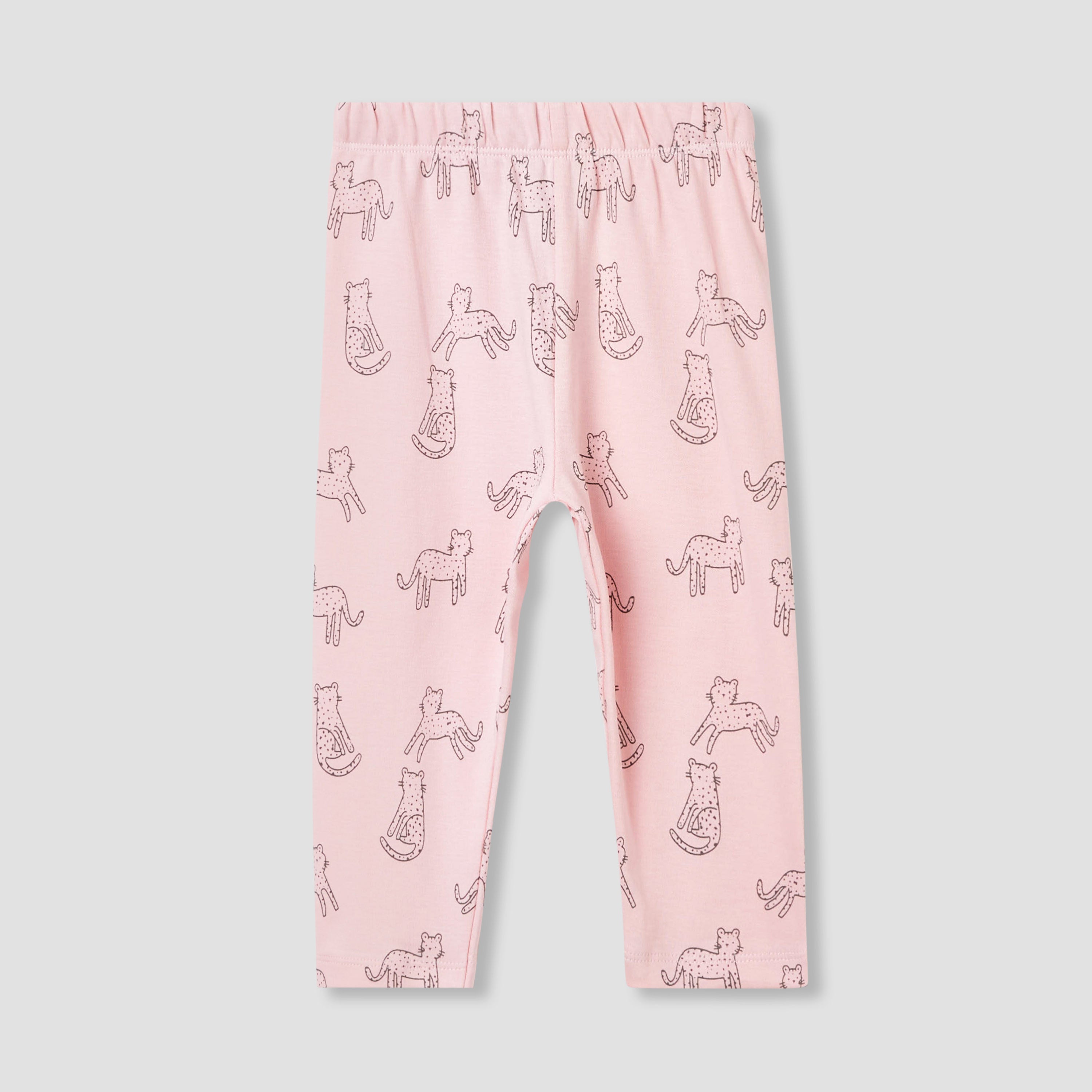 Juniors Pyjama Set with Bear Print - Cotton - Long Sleeves - Crew Neck