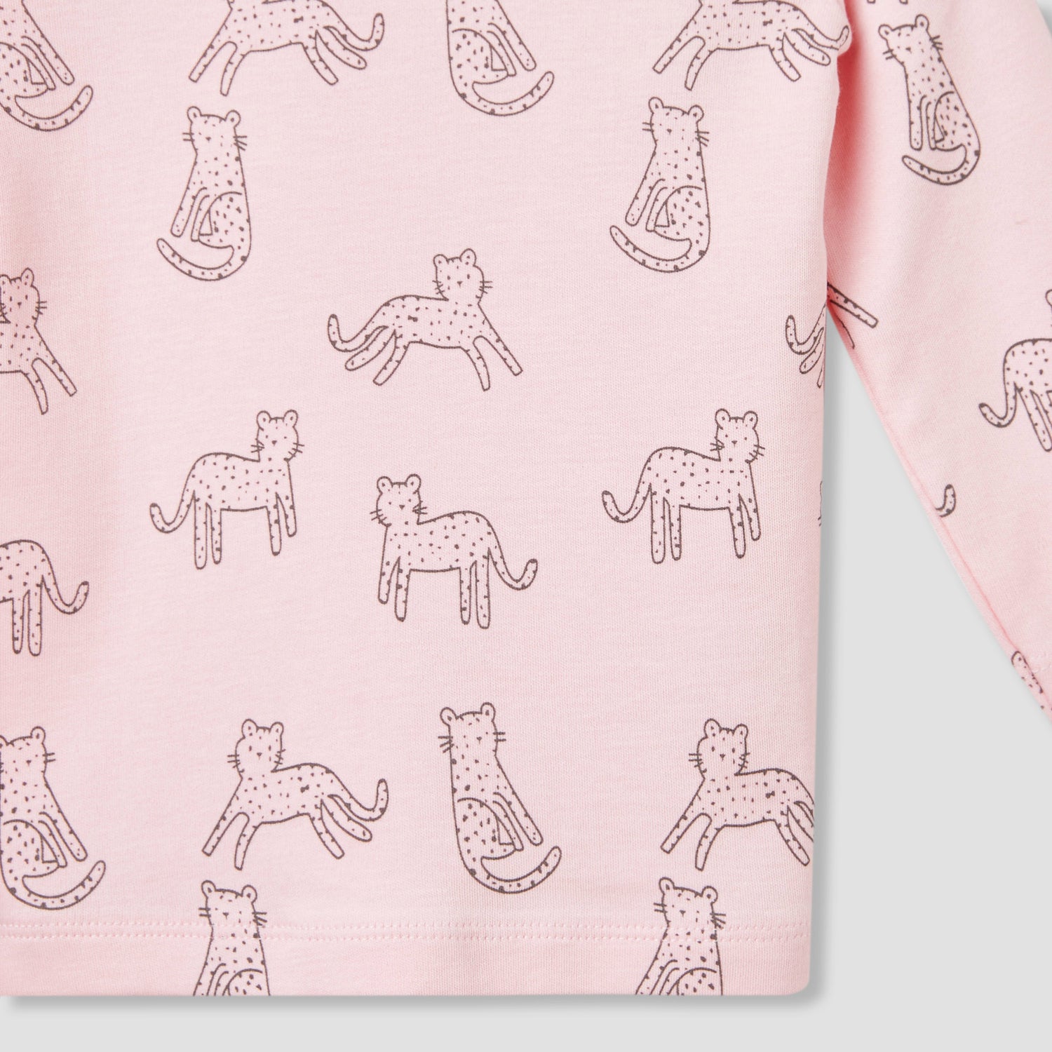 Juniors Pyjama Set with Bear Print - Cotton - Long Sleeves - Crew Neck