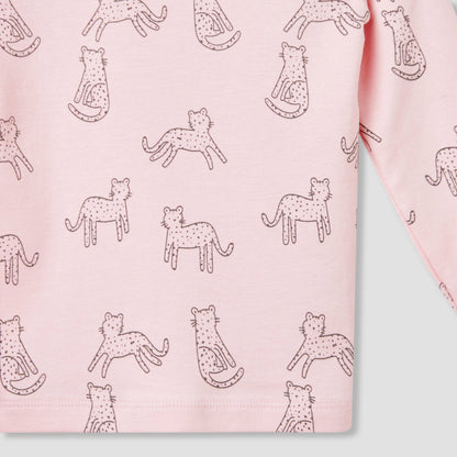 Juniors Pyjama Set with Bear Print - Cotton - Long Sleeves - Crew Neck