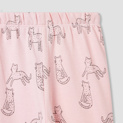Juniors Pyjama Set with Bear Print - Cotton - Long Sleeves - Crew Neck