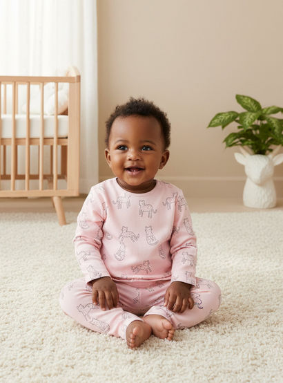 Juniors Pyjama Set with Bear Print - Cotton - Long Sleeves - Crew Neck-baby-boys-clothing-nightwear-pyjamasets-image-9