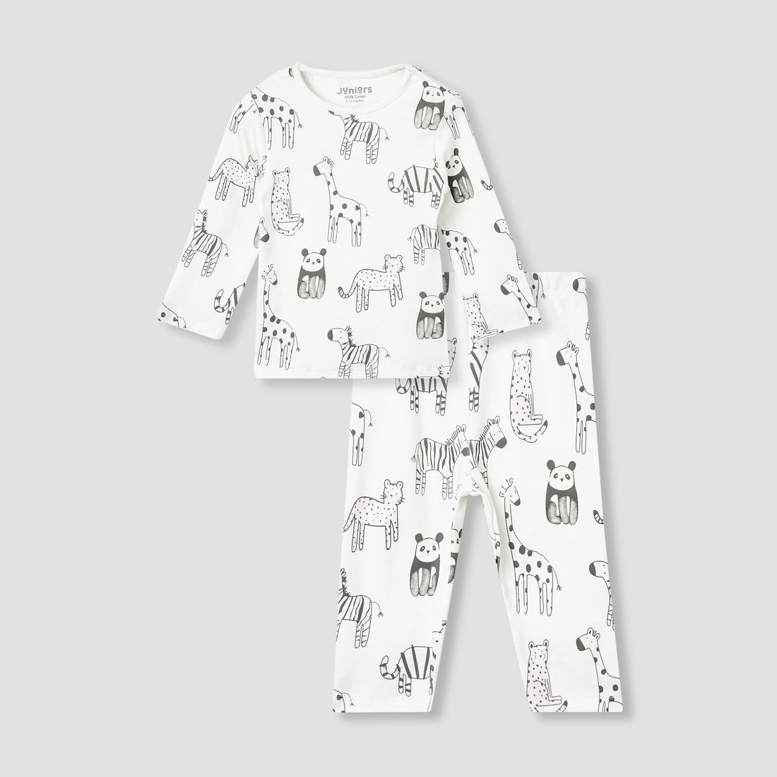 Juniors Animal Print T-shirt and Pyjama Set