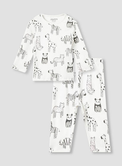 Juniors Animal Print T-shirt and Pyjama Set-baby-girls-clothing-nightwear-pyjamasets-image-2