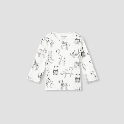 Juniors Animal Print T-shirt and Pyjama Set