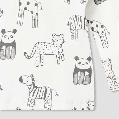 Juniors Animal Print T-shirt and Pyjama Set
