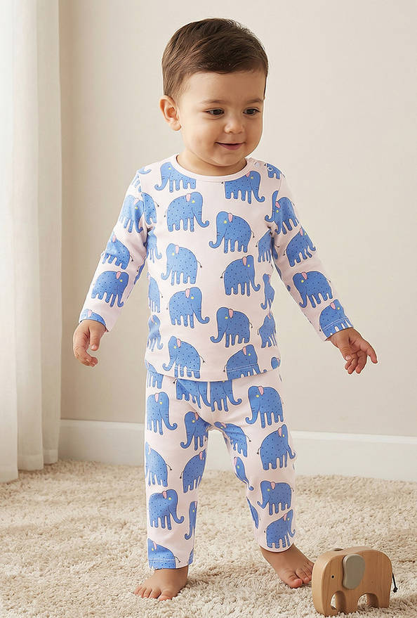 Juniors Bunny Print T-shirt and Pyjama Set