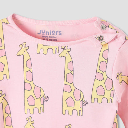 Juniors Printed T-shirt and Pyjama Set