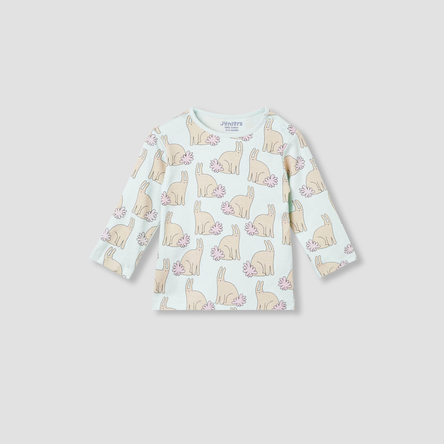 Juniors Bunny Print T-shirt and Pyjama Set
