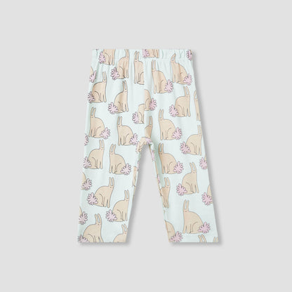 Juniors Bunny Print T-shirt and Pyjama Set