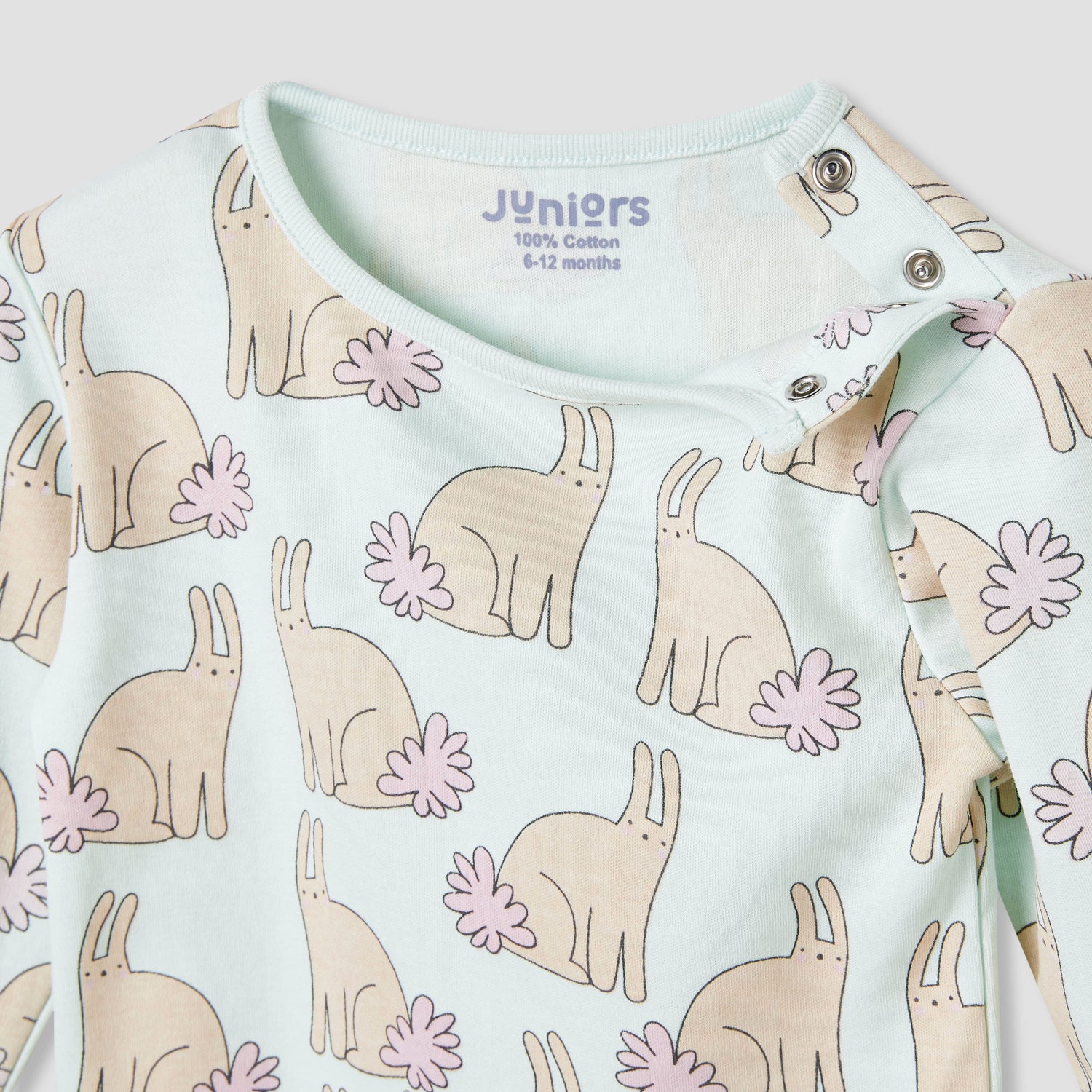 Juniors Bunny Print T-shirt and Pyjama Set