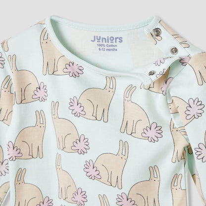 Juniors Bunny Print T-shirt and Pyjama Set